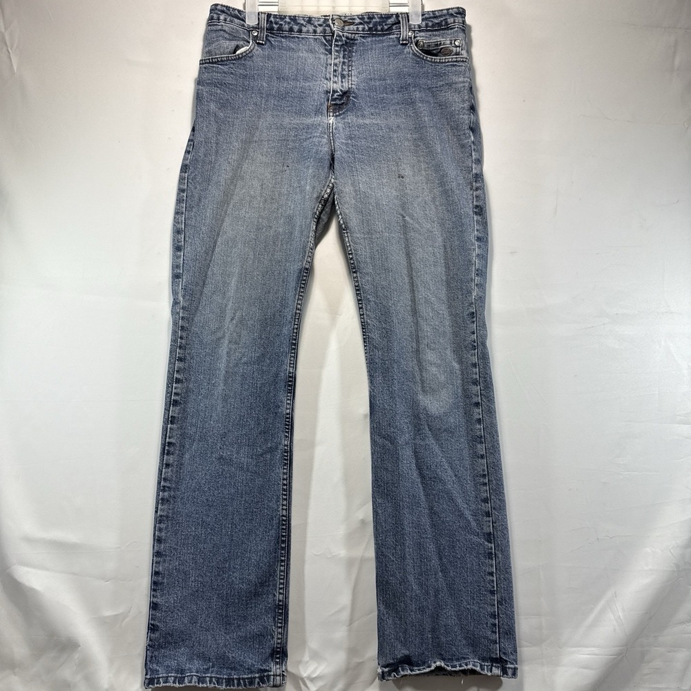 Harley Davidson Bootcut Jeans Womens Size 14L Denim Motorcycle - Picture 2 of 16